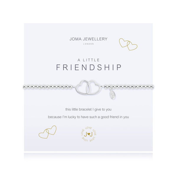 Joma Jewellery A Little Friendship Bracelet Link Up Silver Hearts - Madisons and Co