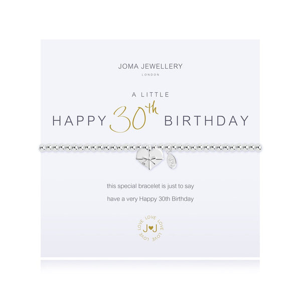 Joma Jewellery a little 30th Birthday Bracelet - Madisons and Co