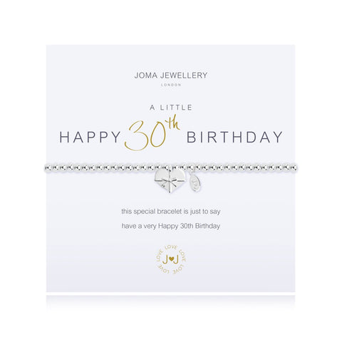 Joma Jewellery a little 30th Birthday Bracelet - Madisons and Co
