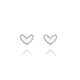 Joma Jewellery Lora Heart Silver Earrings - Madisons and Co