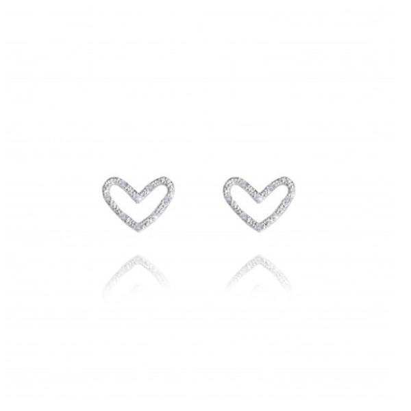 Joma Jewellery Lora Heart Silver Earrings - Madisons and Co