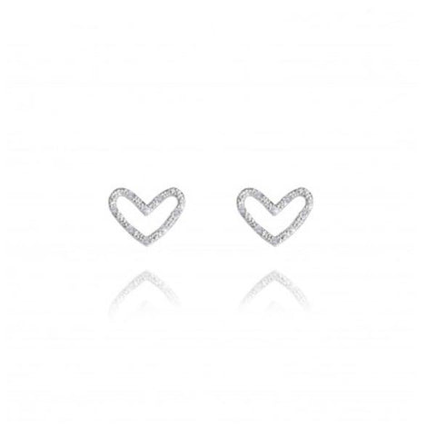 Joma Jewellery Lora Heart Silver Earrings - Madisons and Co