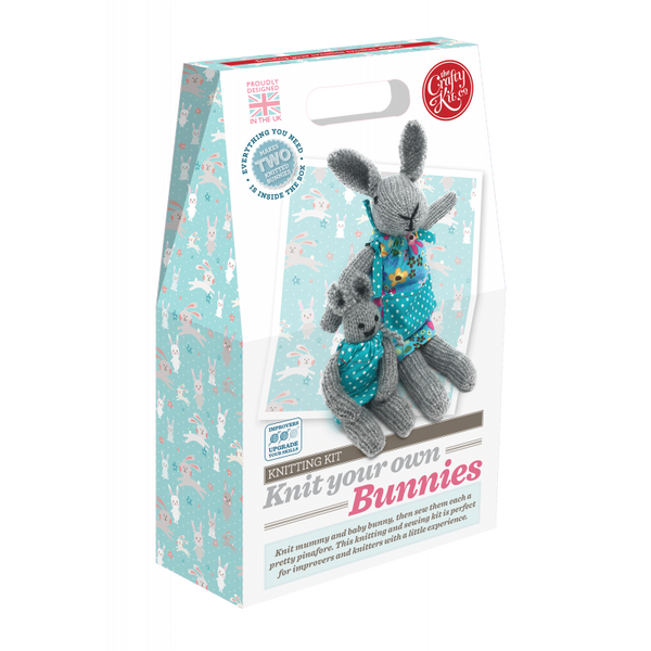 The Crafty Kit Company Knit your own Bunnies Knitting Kit - Madisons and Co