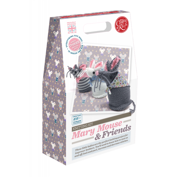 The Crafty Kit Company Mary Mouse & Friends Knitting Kit - Madisons and Co