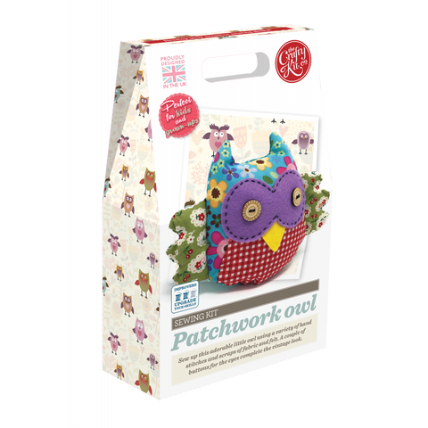 The Crafty Kit Company Patchwork Owl Sewing Kit - Madisons and Co