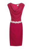 Paper Dolls Pink Drape Neck Floral Dress - Madisons and Co