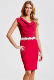 Paper Dolls Pink Drape Neck Floral Dress - Madisons and Co