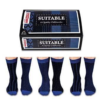 United Oddsocks Mens Suitable 6 Odd Socks Gift Set Size 6 - 11 UK - Madisons and Co