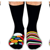 United Oddsocks Mens The Sock Exchange Brights & Stripes 6 Odd Socks Gift Set Size 6 - 11 UK - Madisons and Co