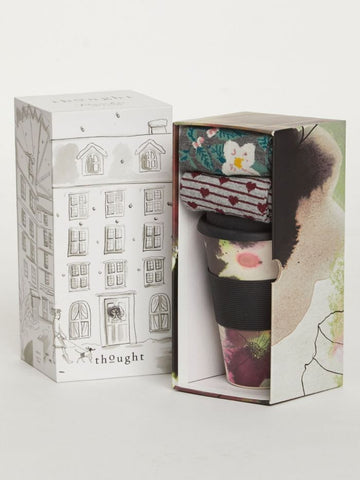 Thought Womens Floral Bamboo Cup & Socks Gift Set - Madisons and Co